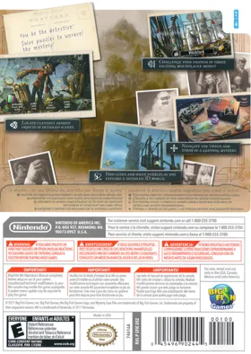 Mystery Case Files - The Malgrave Incident box cover back